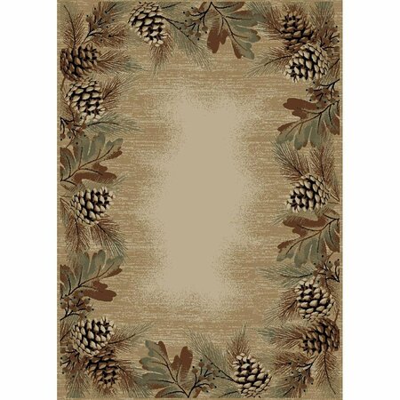 MAYBERRY RUG 2 x 4 ft. American Destination Pembroke Pines Area Rug, Antique AD8841 2X4